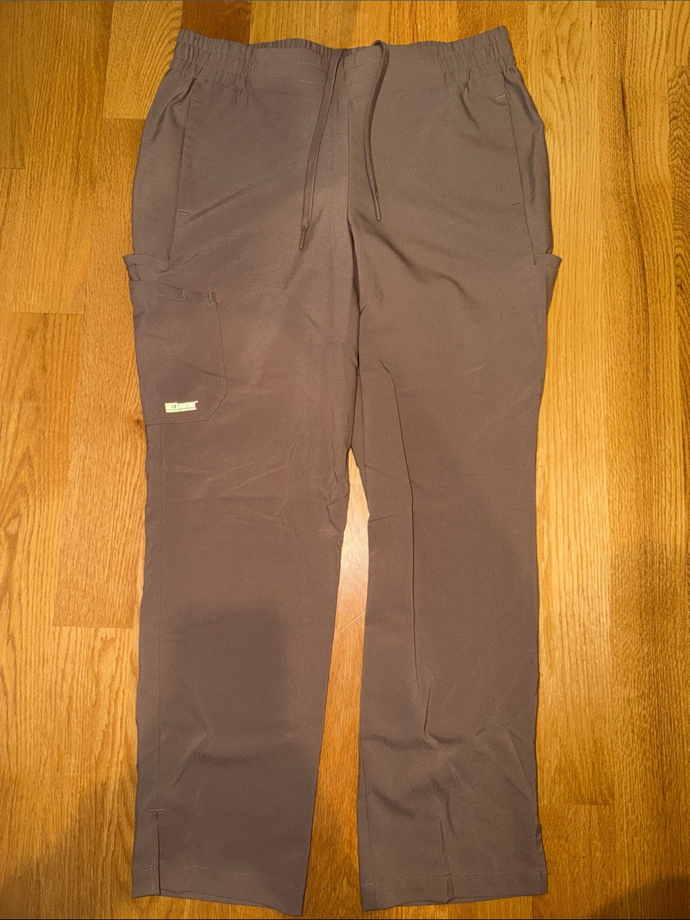Grey's Anatomy Men's Dark Brown Drawstring Utility Scrub Joggers